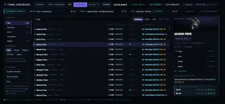 L’onglet catalogue du HUD, une fiche d’objet ouverte